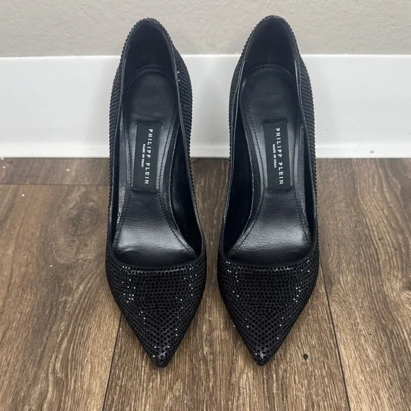 Philipp Plein Glittering Black Women's Heels